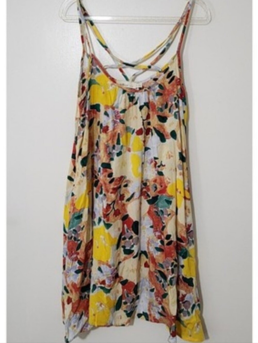 Millibon Floral Watercolor Strappy Sundress Twee Resortwear Boho Vacation Small